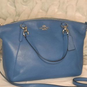 Coach Kelsey Leather Satchel in blue